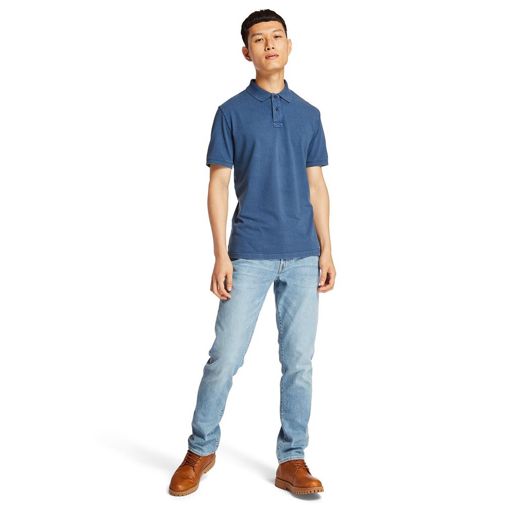 Pantalones Timberland Hombre Sargent Lake Slim Fit Stretch Denim Azules - Chile AFT-247015